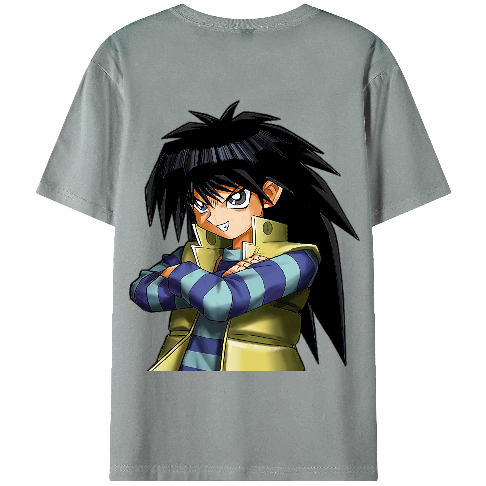 （画像用） 遊☆戯☆王 Yu-Gi-Oh! 綿100％ メンズ半袖Tシャツ（バックプリント） 通気性